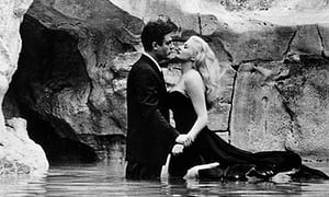 Marcello Mastroianna and Anita Ekberg in La Dolce Vita (1960)